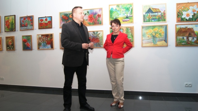 otwarcie wystawy malarstwa Agnieszki Sapińskiej w MCK PGE Giganty Mocy w Belchatowie.